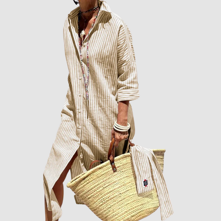 Nichole | Elegant Striped Summer Dress