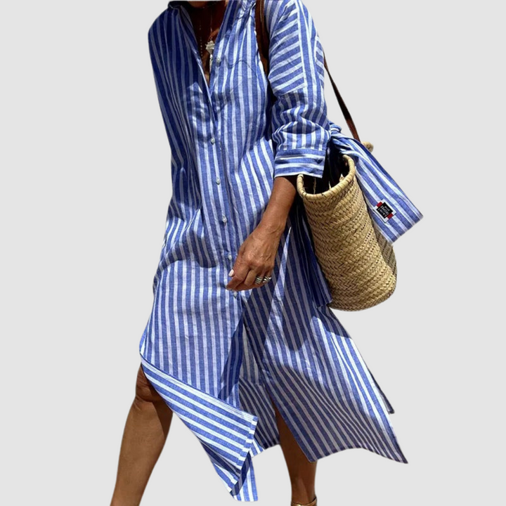 Nichole | Elegant Striped Summer Dress