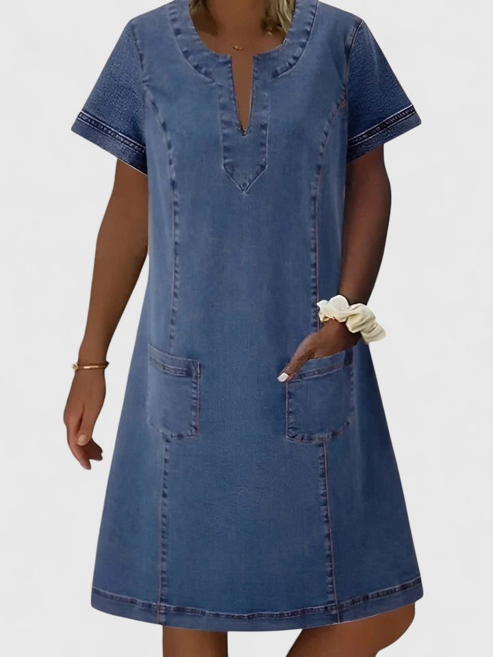 Solara | Elegant Denim Dress