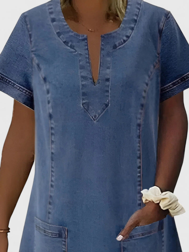 Solara | Elegant Denim Dress